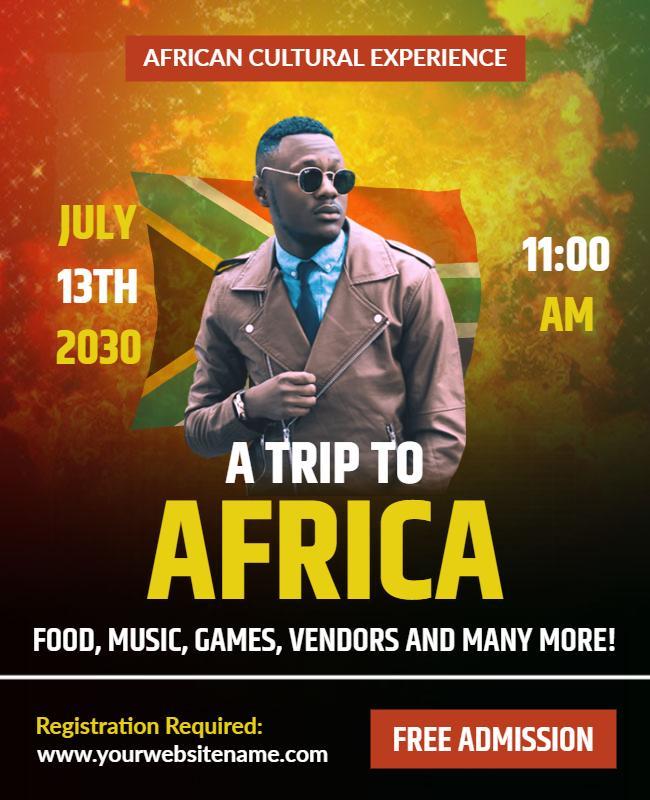 African Cultural Experience Event Flyer Template