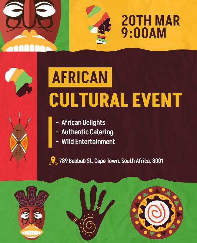 African Cultural Festival Event Flyer Template