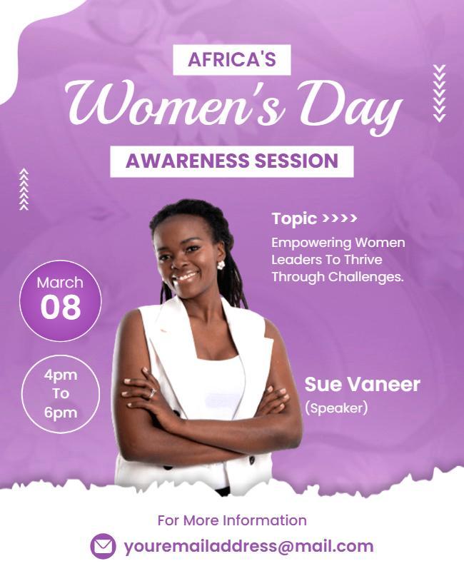 Africas Womens Day Awareness Session Flyer Template