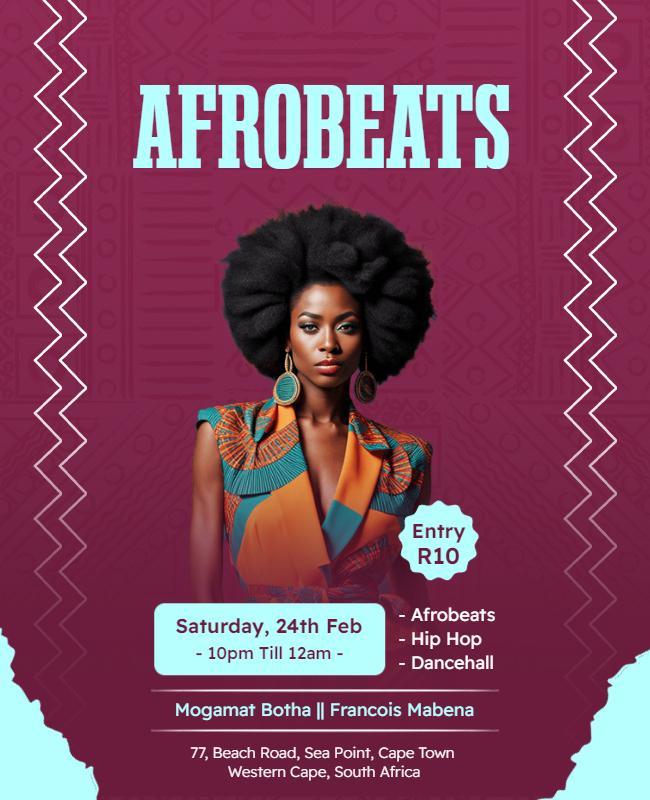 Afrobeats Music Event Flyer Template