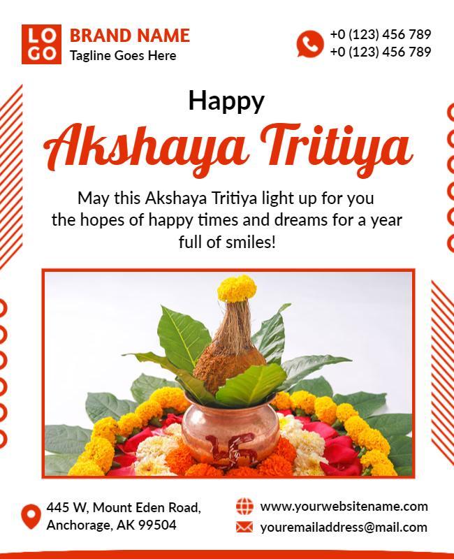 Akshaya Tritiya Celebration Event Flyer Template