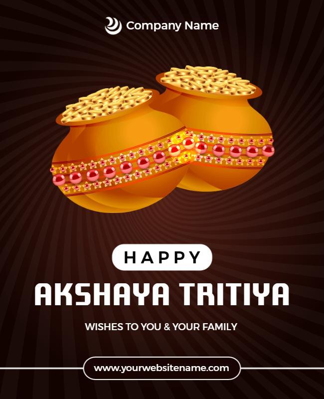 Akshaya Tritiya Celebration Greeting Flyer Template