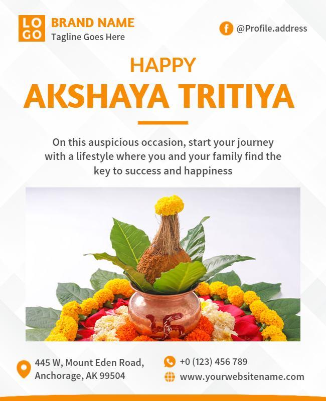 Akshaya Tritiya Celebration Invitation Flyer Template