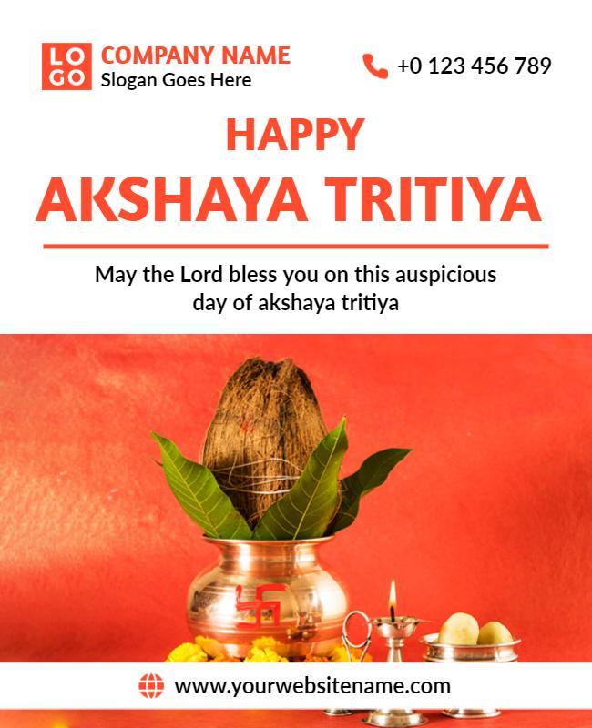 Akshaya Tritiya Festival Celebration Flyer Template