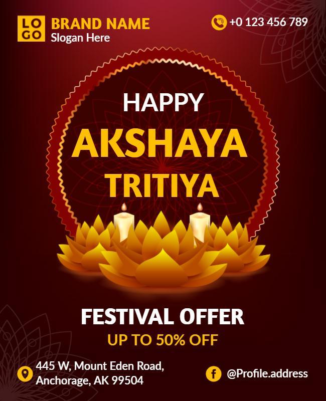 Akshaya Tritiya Festival Offer Flyer Template