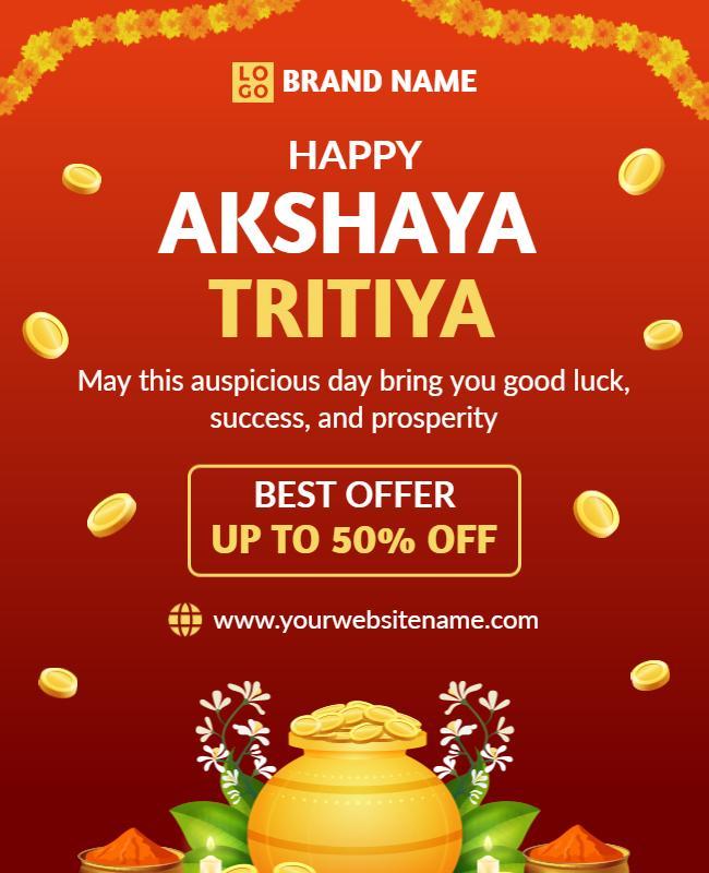 Akshaya Tritiya Festival Offer Flyer Template