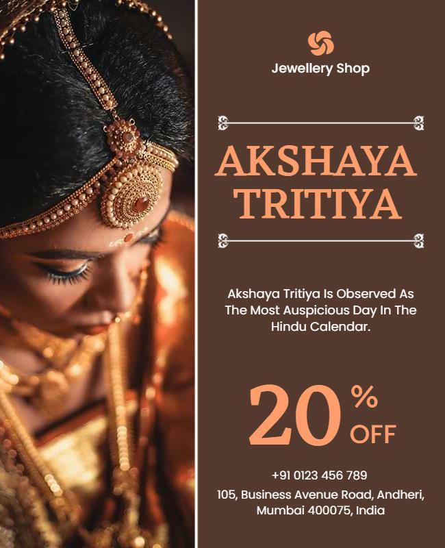 Akshaya Tritiya Jewelry Sale Flyer Template