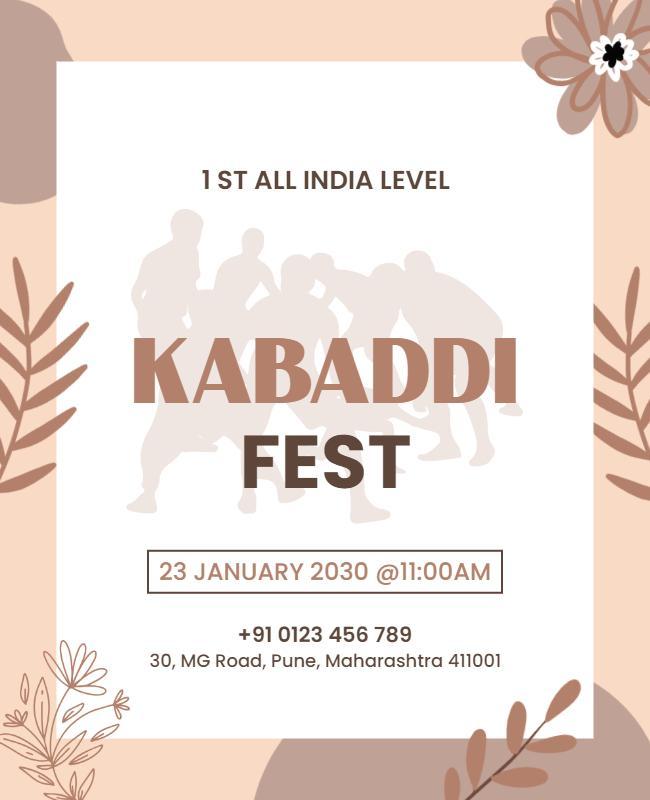 All India Level Kabaddi Fest Flyer Template