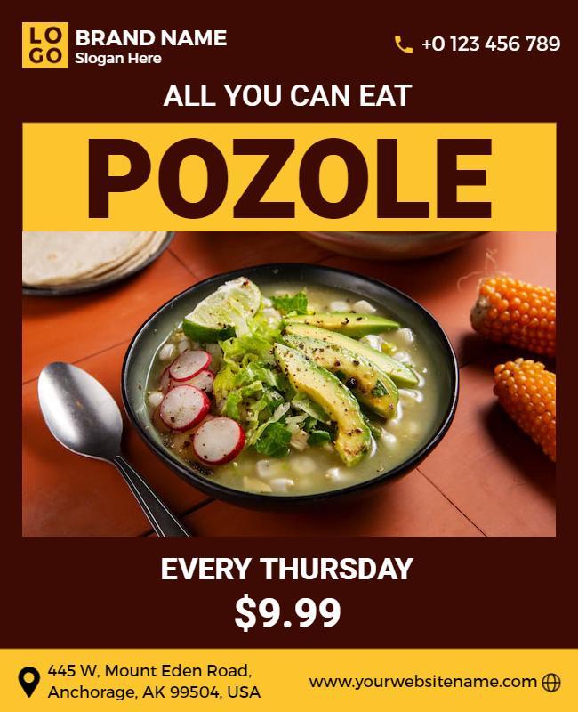 All You Can Eat Pozole Event Flyer Template