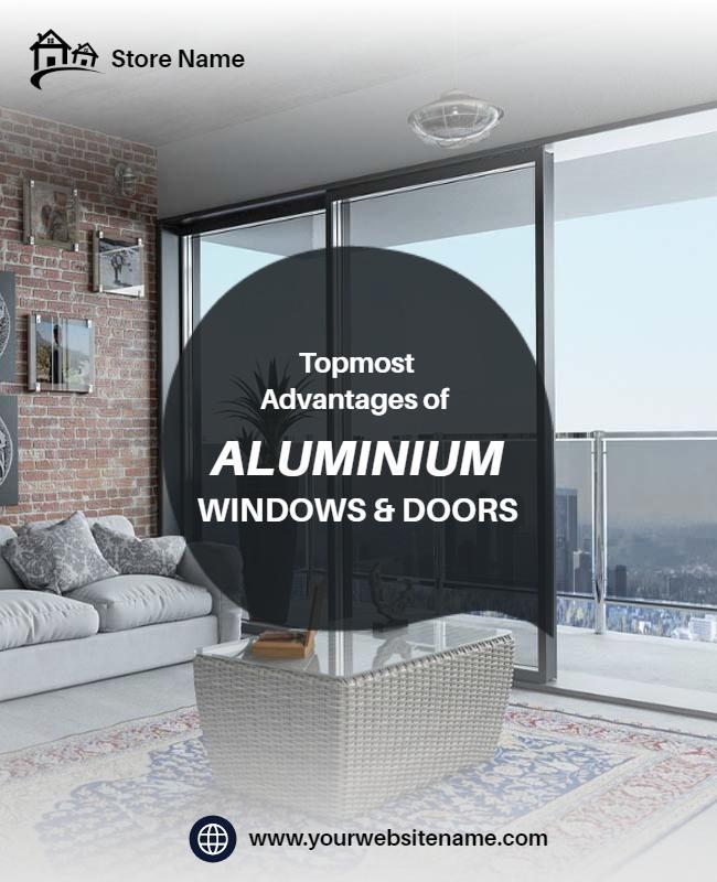 Aluminium Windows and Doors Showcase Flyer Template