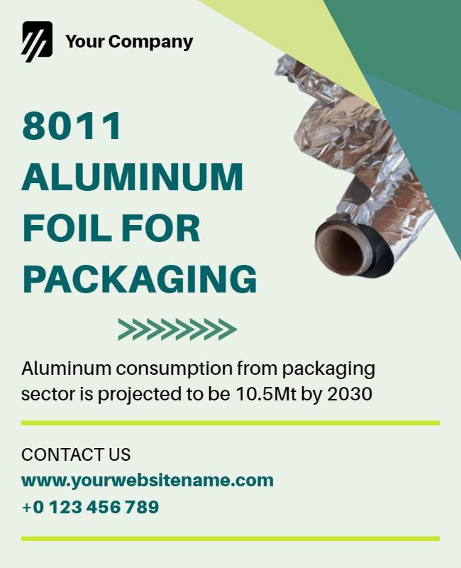 Aluminum Foil Packaging Promotion Flyer Template