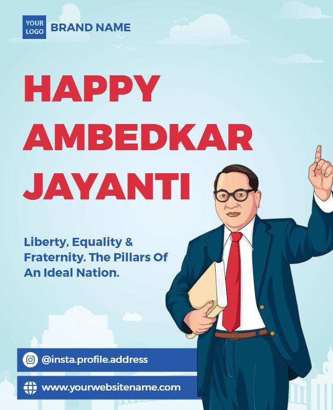 Ambedkar Jayanti Celebration Event Flyer Template