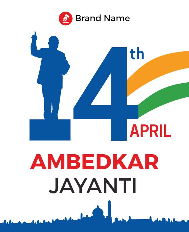 Ambedkar Jayanti Celebration Flyer Template