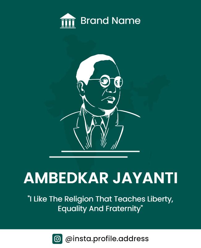 Ambedkar Jayanti Celebration Flyer Template