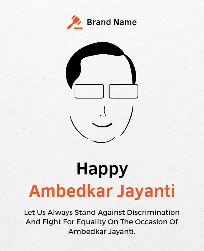 Ambedkar Jayanti Celebration Flyer Template