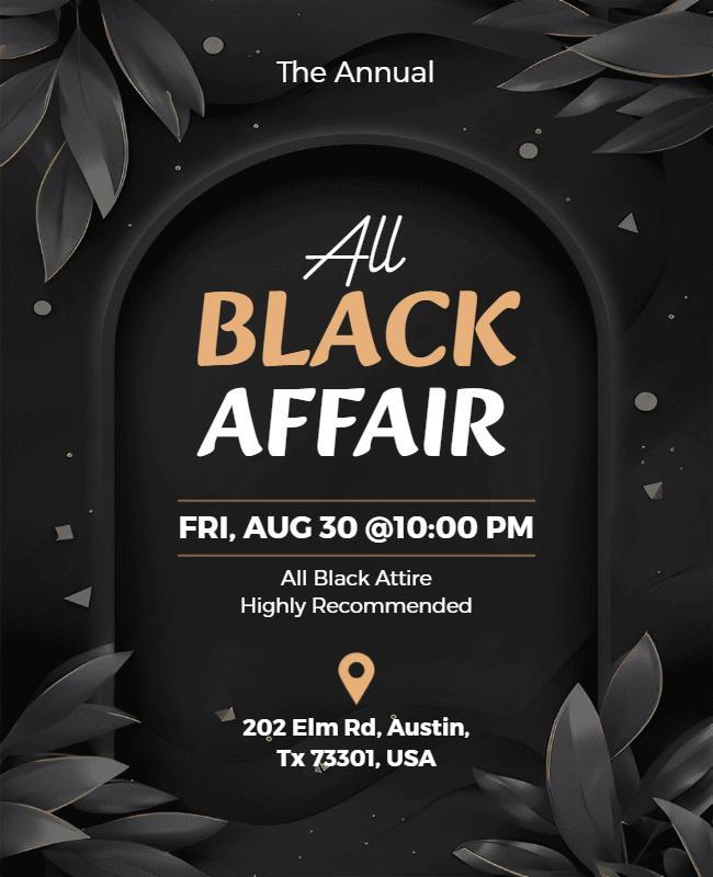 Annual All Black Affair Event Flyer Template