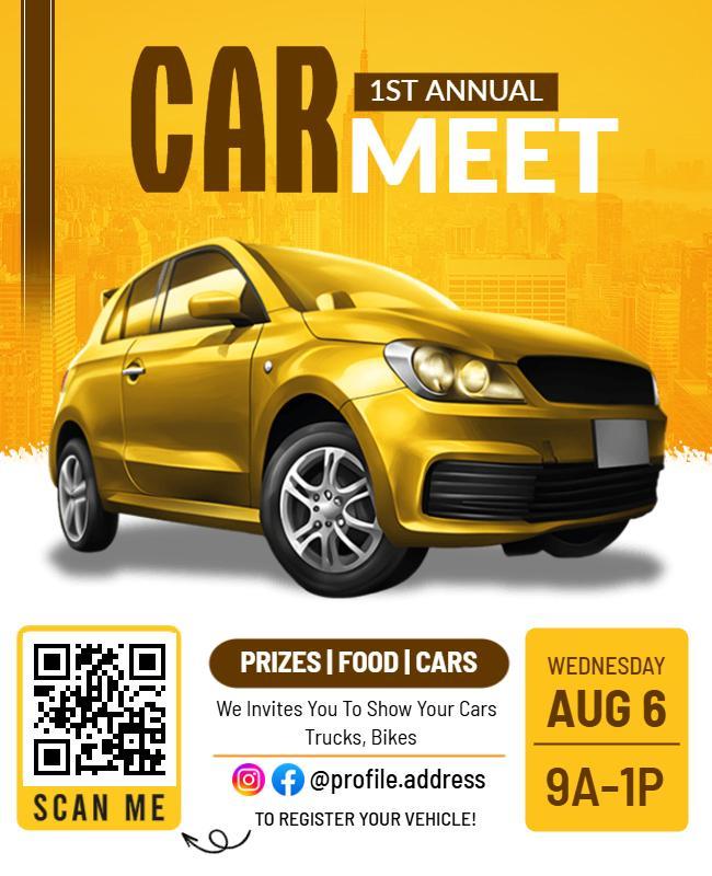 Annual Car Meet Event Flyer Template