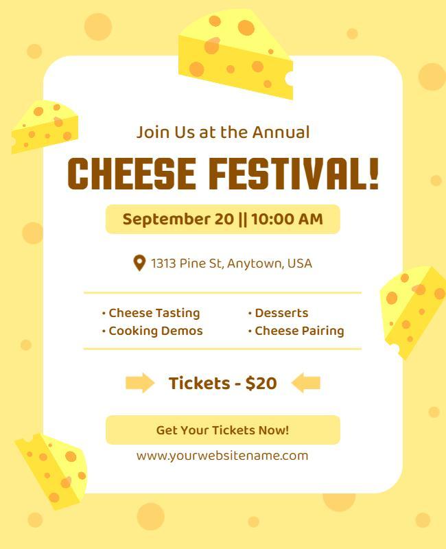 Annual Cheese Festival Event Flyer Template