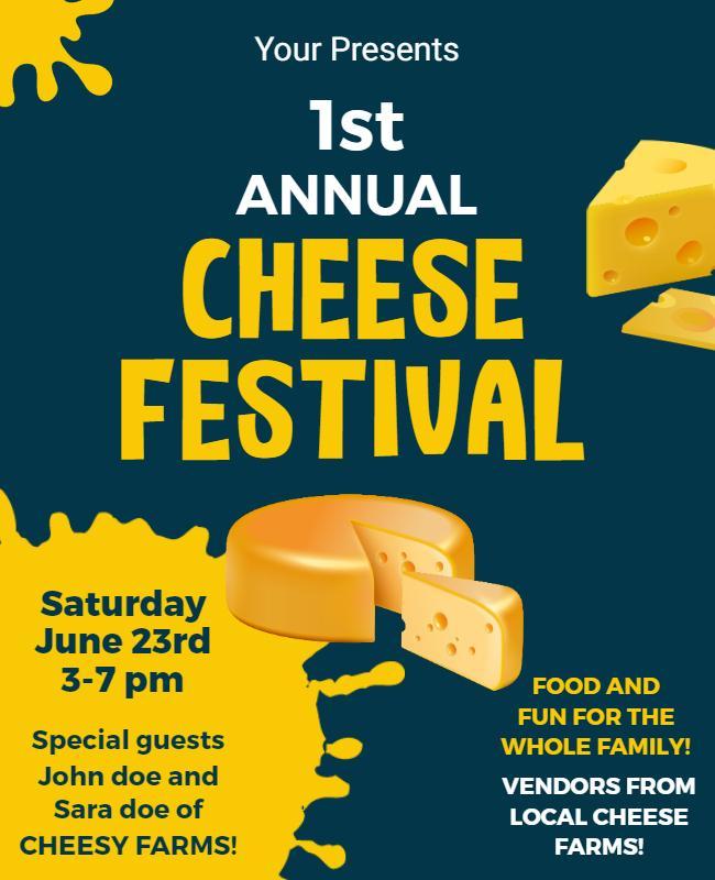 Annual Cheese Festival Event Flyer Template