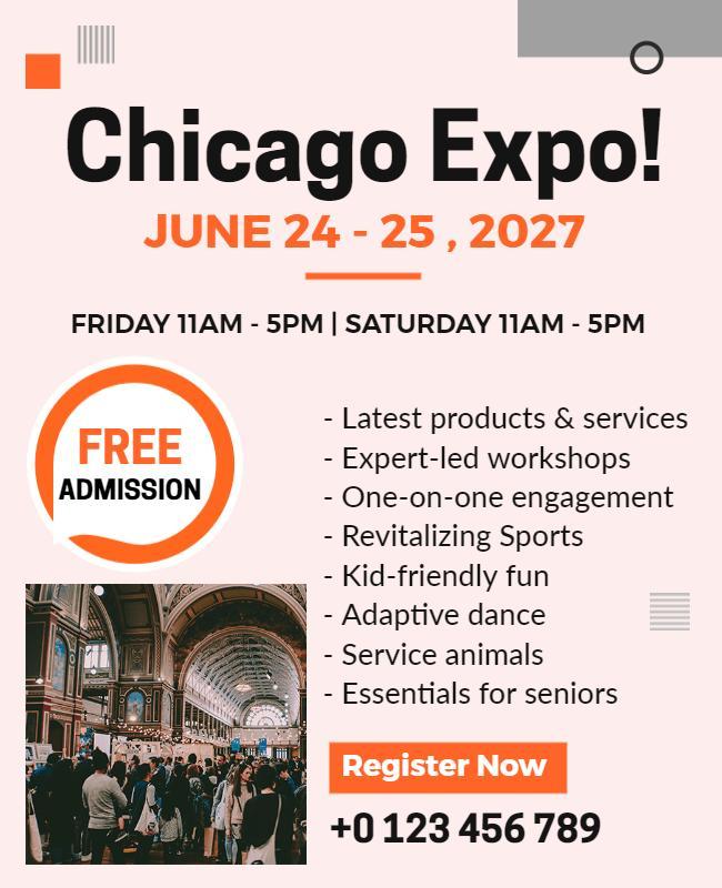 Annual Chicago Expo Event Flyer Template