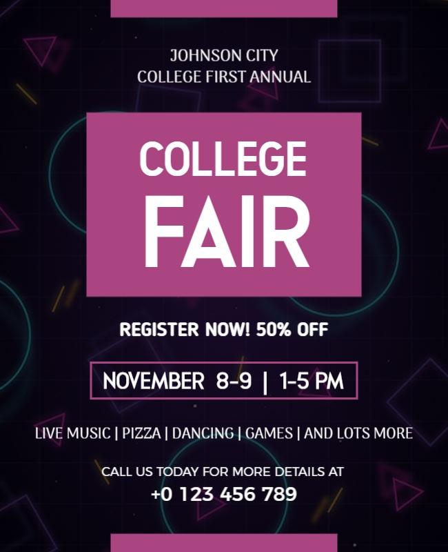 Annual College Fair Event Flyer Template