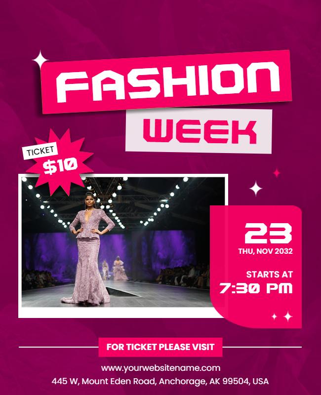 Annual Fashion Week Event Flyer Template