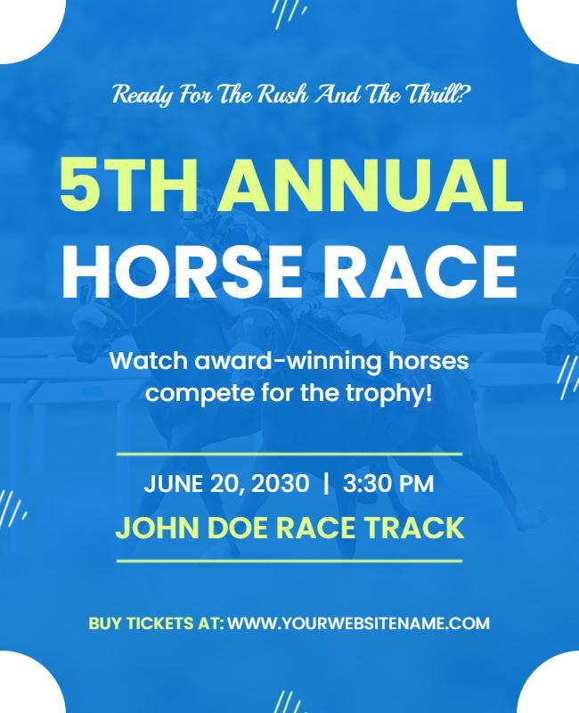 Annual Horse Race Event Flyer Template