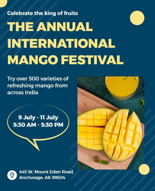 Annual International Mango Festival Celebration Flyer Template