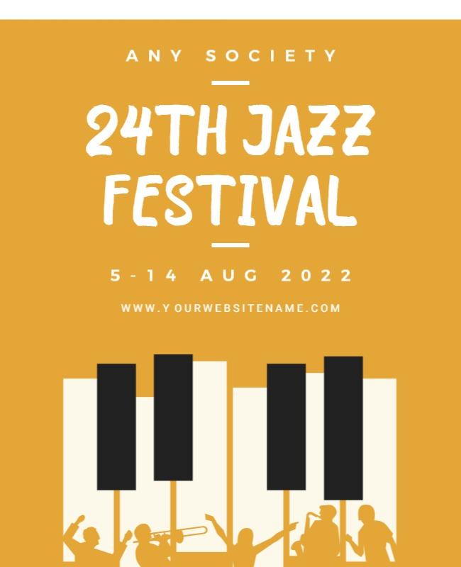 Annual Jazz Music Festival Flyer Template