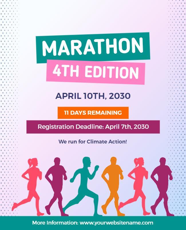 Annual Marathon Climate Action Event Flyer Template