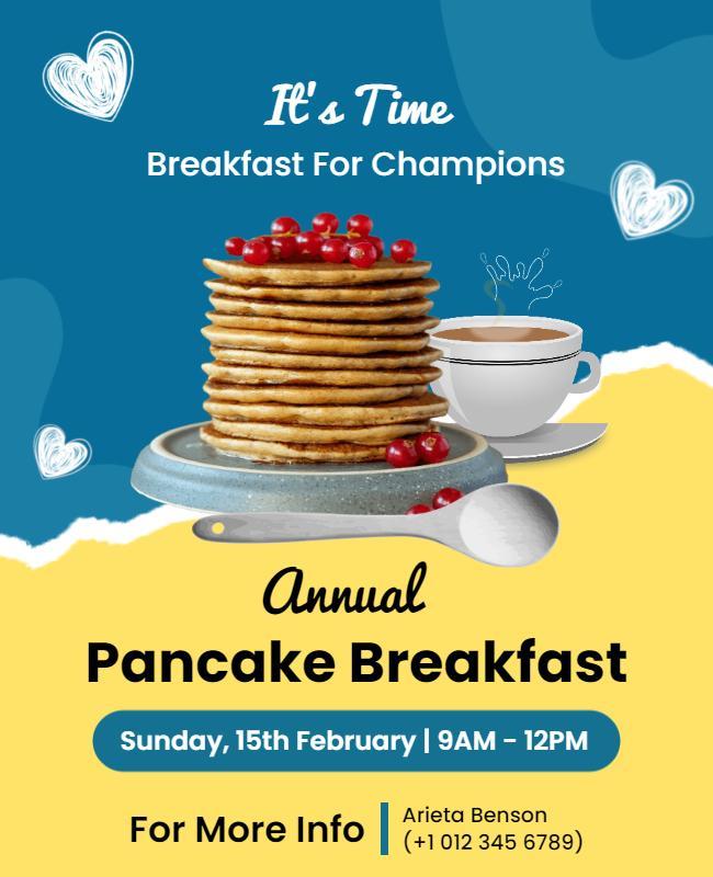 Annual Pancake Breakfast Event Flyer Template