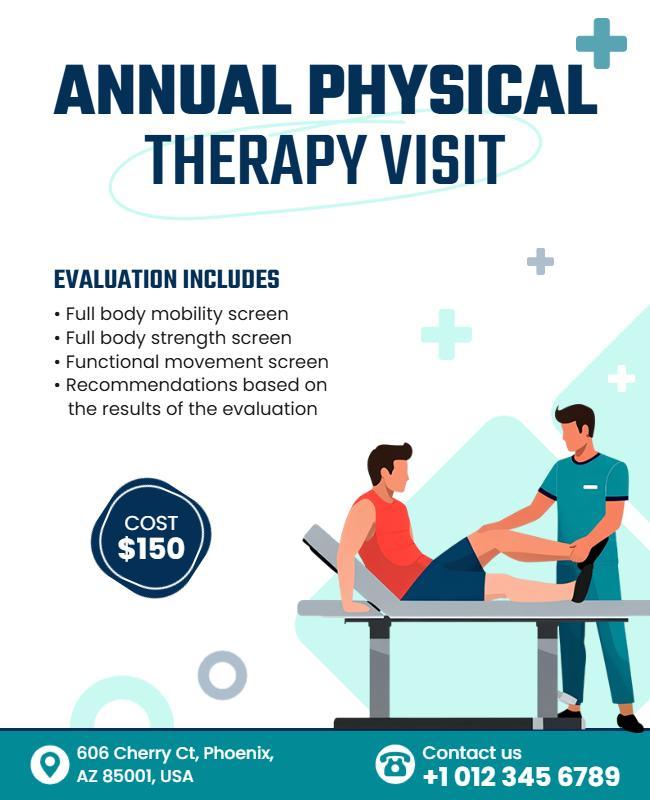 Annual Physical Therapy Visit Promotion Flyer Template