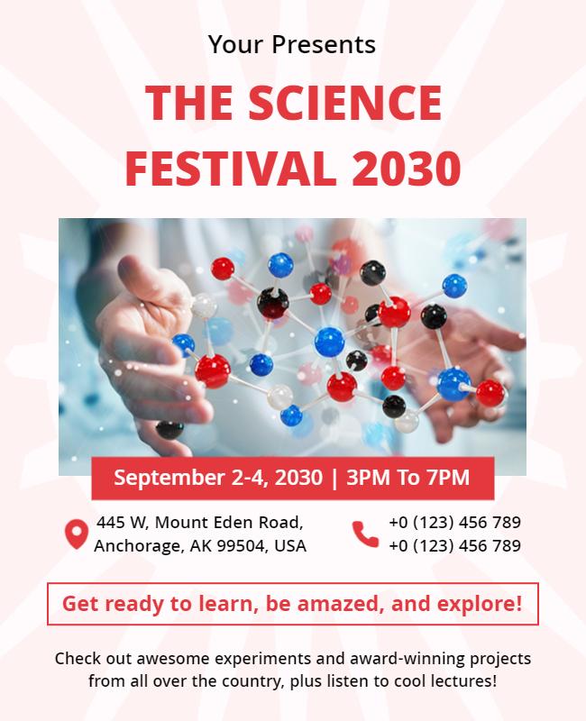 Annual Science Festival Event Flyer Template