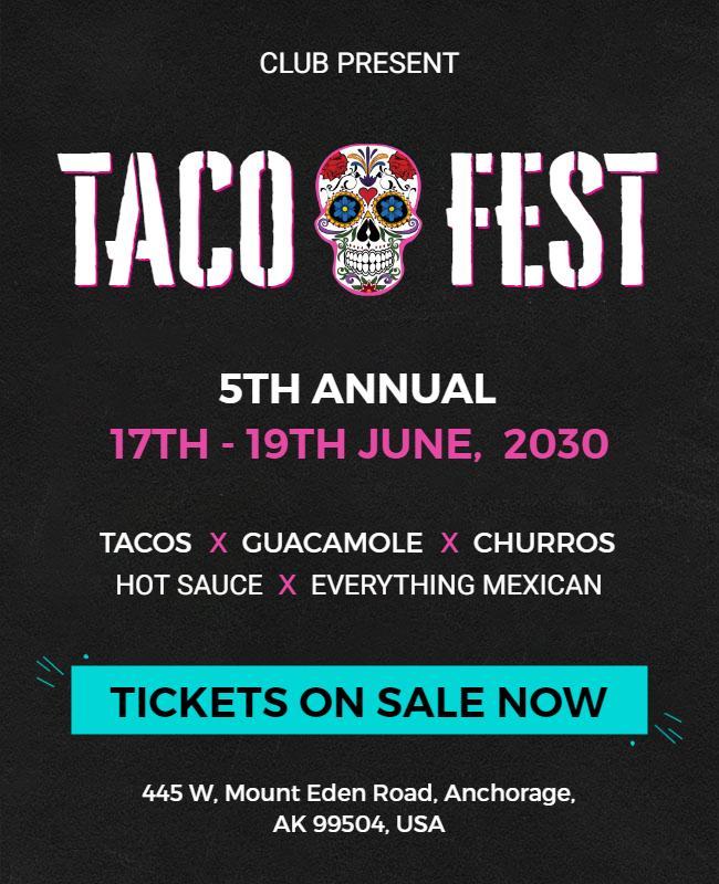 Annual Taco Festival Event Flyer Template