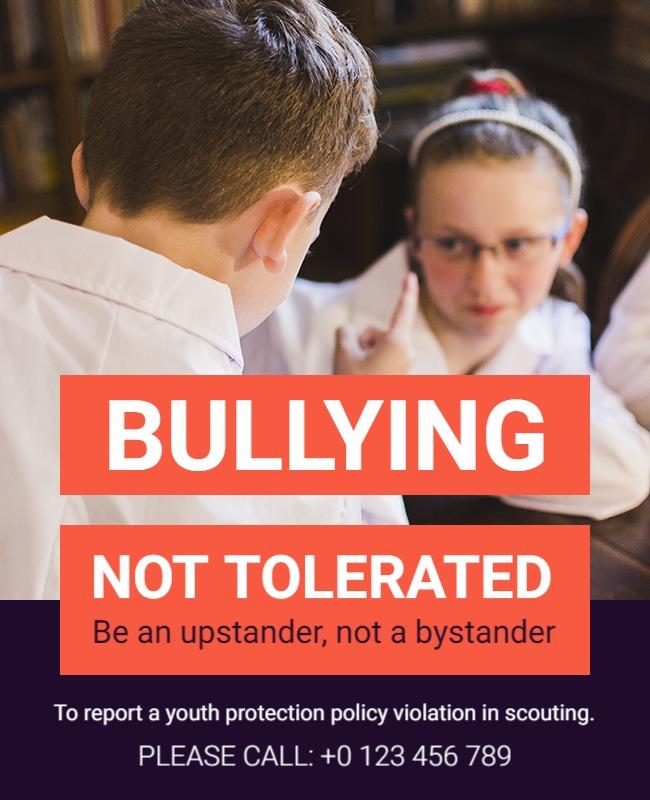 Anti Bullying Awareness and Prevention Flyer Template