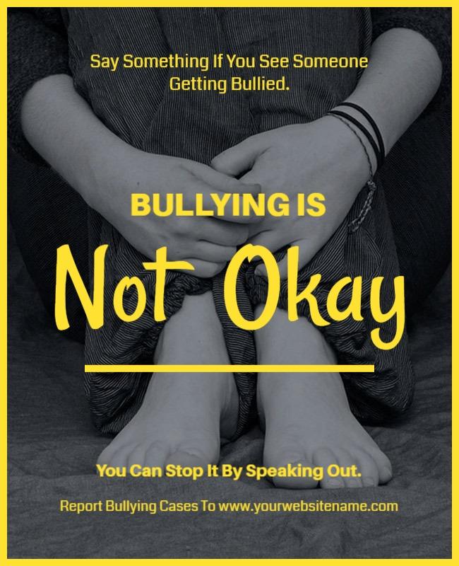 Anti Bullying Awareness Campaign Flyer Template