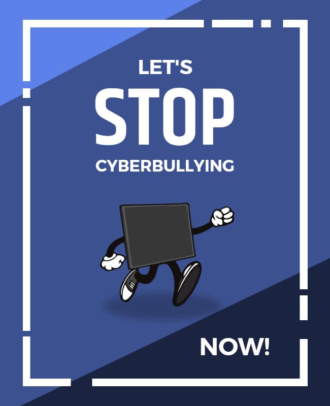 Anti Cyberbullying Awareness Campaign Flyer Template