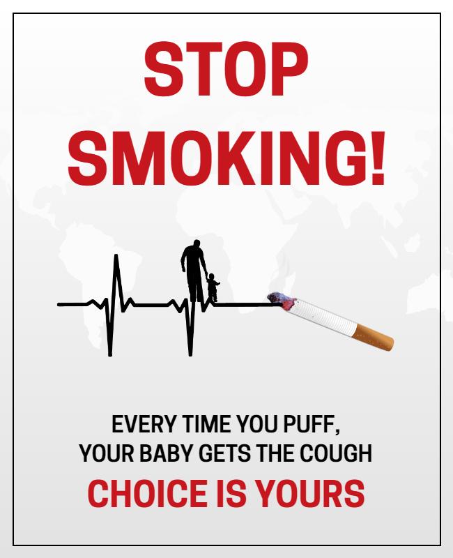 Anti Smoking Awareness Campaign Flyer Template