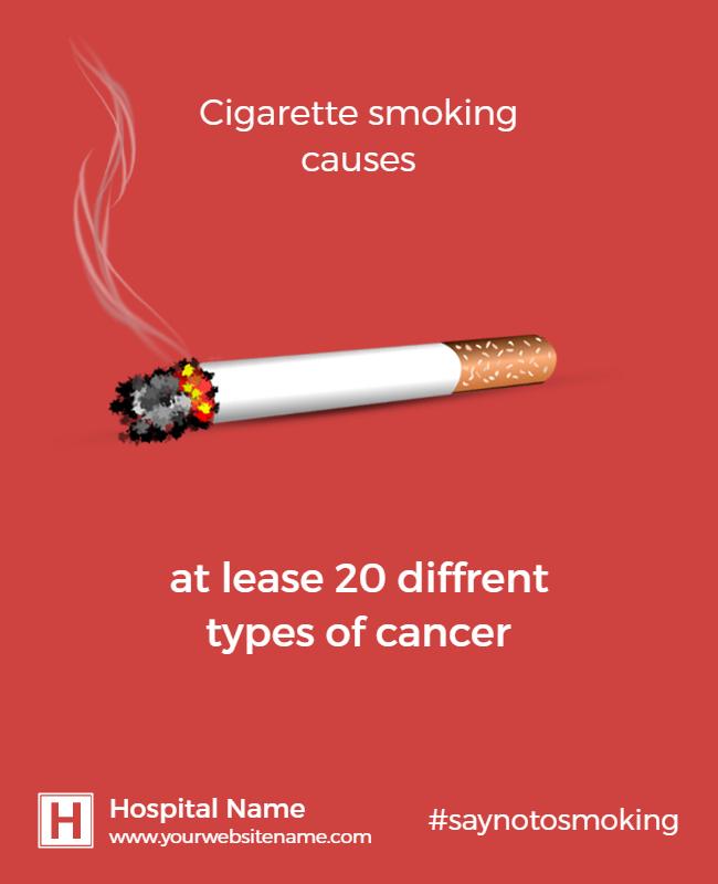 Anti Smoking Health Awareness Campaign Flyer Template