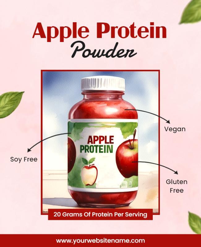 Apple Protein Powder Promotional Flyer Template