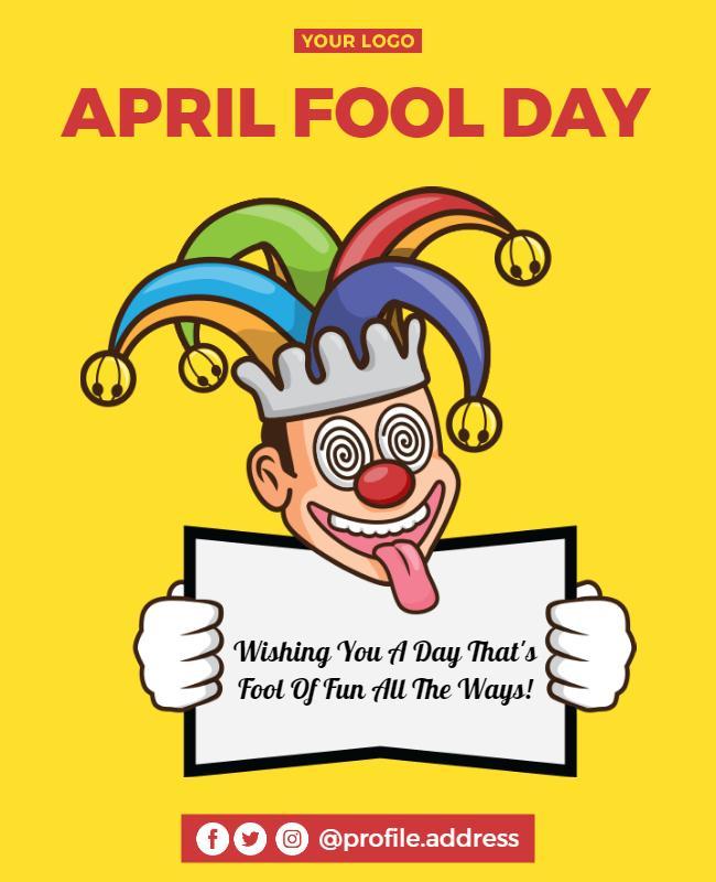 April Fools Day Celebration Flyer Template