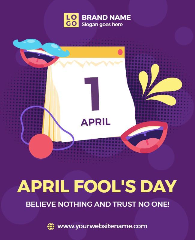 April Fools Day Celebration Flyer Template