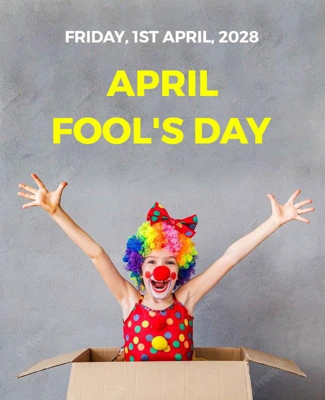 April Fools Day Celebration Flyer Template