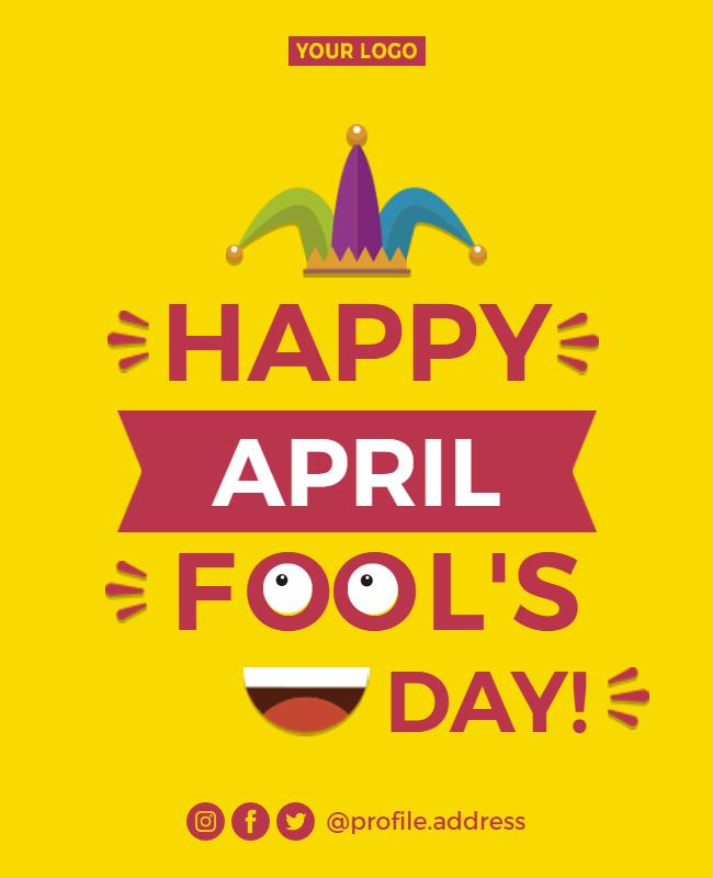 April Fools Day Celebration Flyer Template