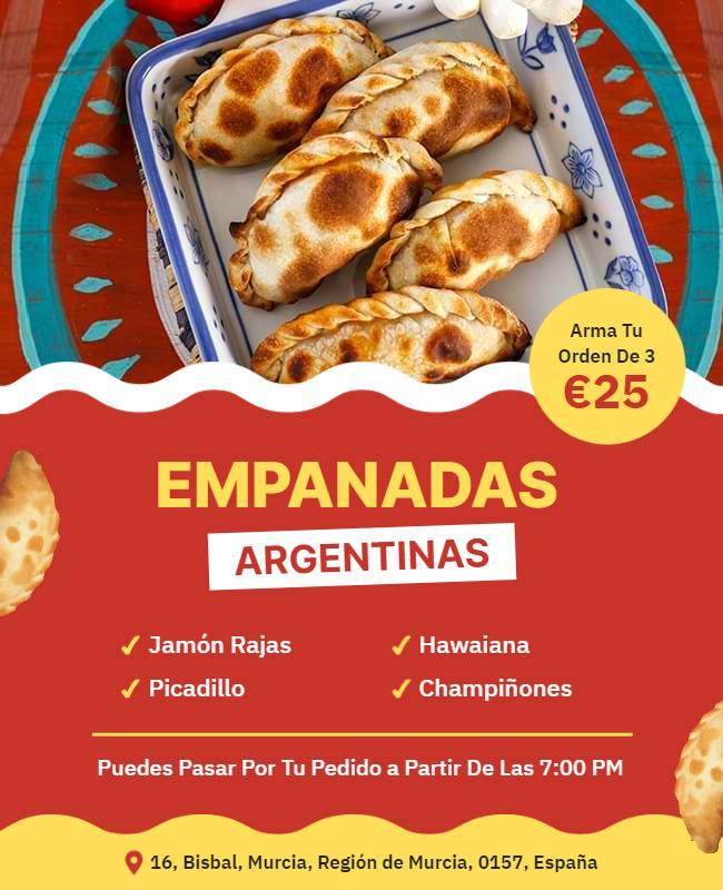 Argentinian Empanadas Promotion Flyer Template