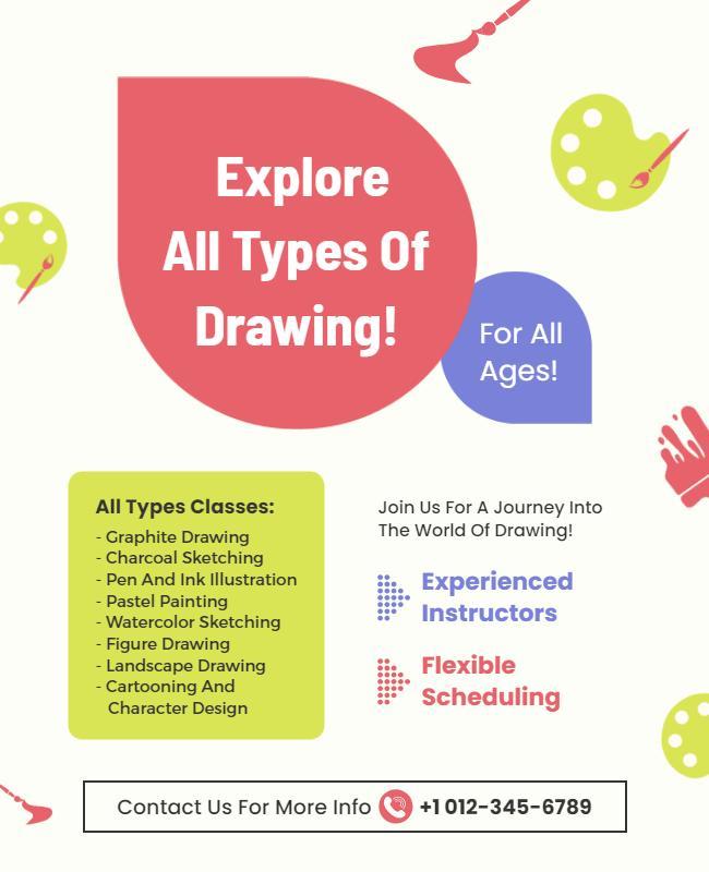 Art Classes for All Ages Flyer Template