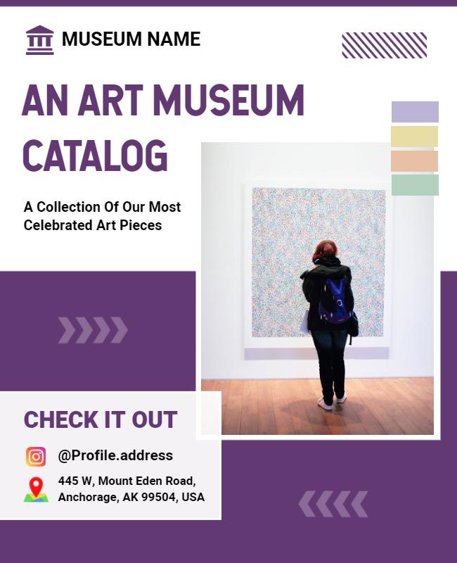 Art Museum Catalog Exhibition Flyer Template