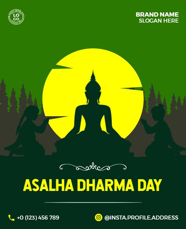 Asalha Dharma Day Celebration Flyer Template