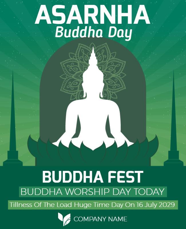 Asarnha Buddha Day Celebration Flyer Template