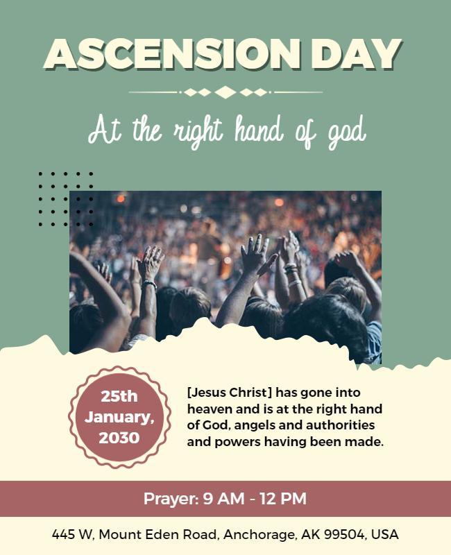 Ascension Day Celebration Event Flyer Template